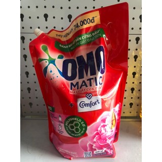 Nước giặt OMO Matic cửa trên hương hoa hồng túi 3.6 kg