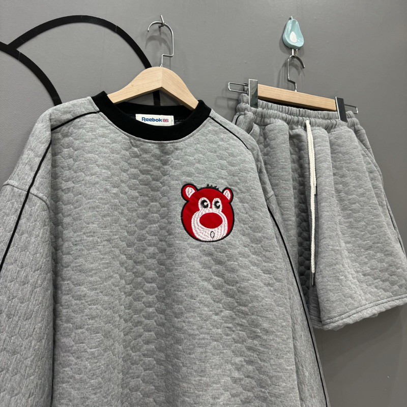 Set bộ quần áo gấu ?1 tai đỏ