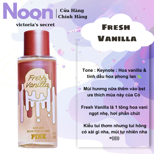 🍄 Xịt Thơm - Toàn thân victoria's secret Fresh Vanilla