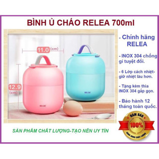 BÌNH Ủ CHÁO RELEA CAO CẤP 700ml, BÌNH Ủ CHÁO XUẤT NHẬT RELEA 6 LỚP GIỮ NHIỆT-PUKA BABY