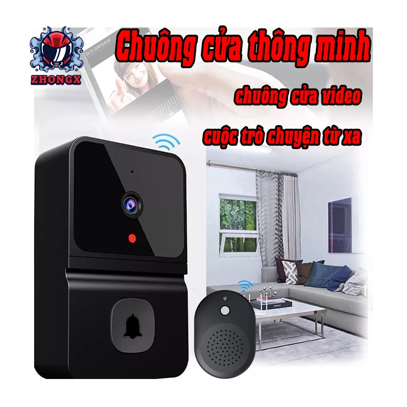 Chuông Cửa Không Dây Cao Cấp Có Camera Full HD, Chuông Cửa Thông Minh thông báo âm thanh kết hợp cuộc gọi khi bấm