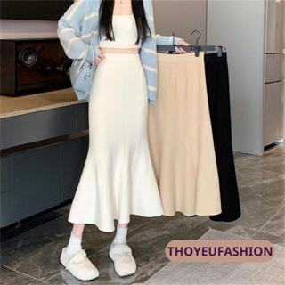 Chân Váy Len Đuôi Cá, Chân váy Dệt Kim Chữ A Ôm Body Dáng Dài Cho Nữ M8053