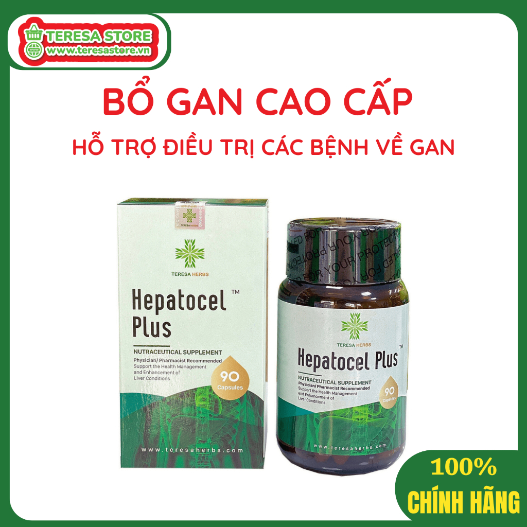 Bổ Gan Hepatocel Plus Teresa Herbs 90 viên, Nhập Khẩu Chính Hãng Từ Mỹ