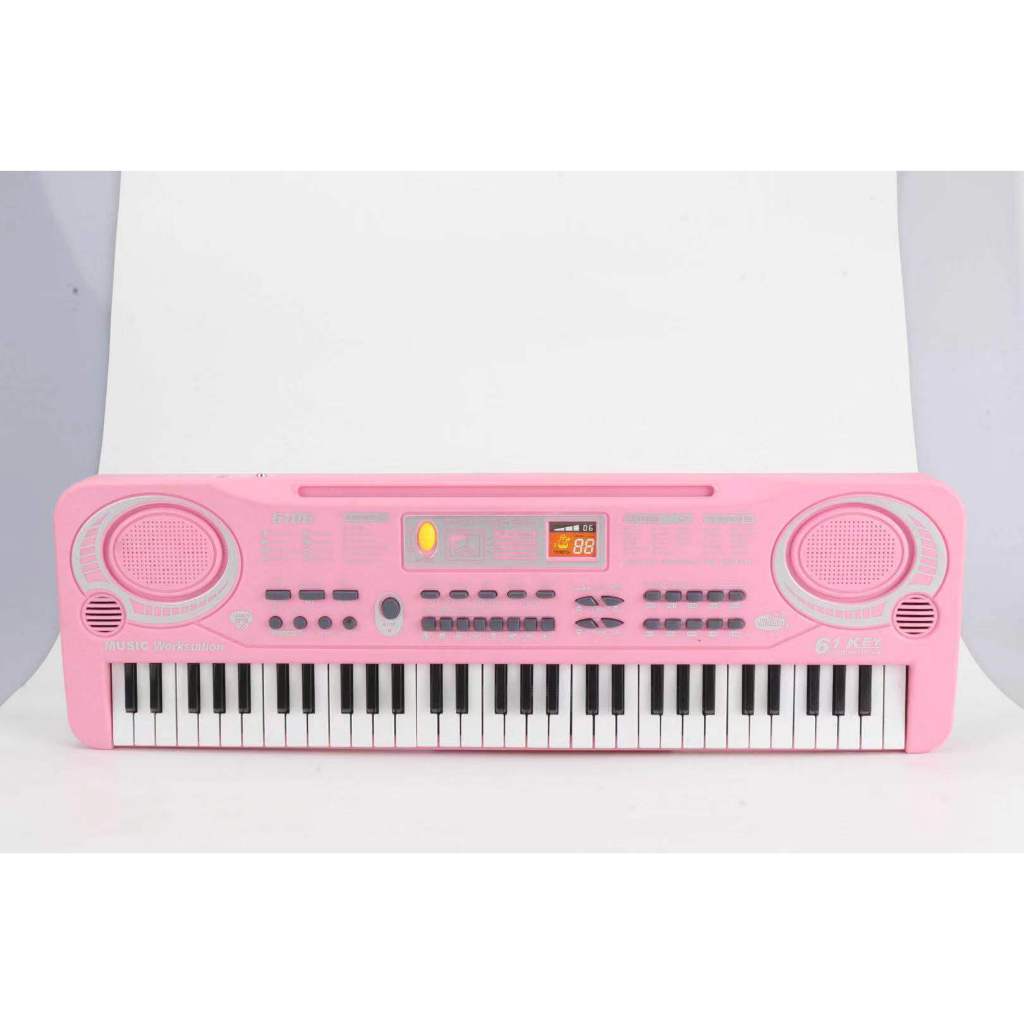 Đàn piano điện tử 61 phím cho bé, thiết kế đầy đủ tính năng, đi kèm micro và dây nguồn