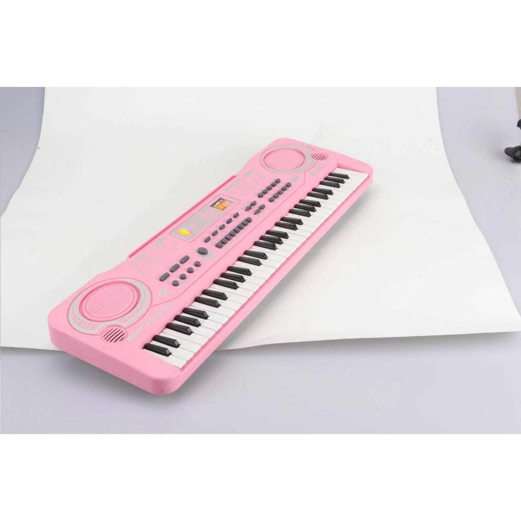 Đàn piano điện tử 61 phím cho bé, thiết kế đầy đủ tính năng, đi kèm micro và dây nguồn