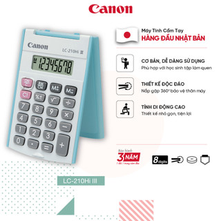 Máy tính cầm tay canon calculator lc-210hi iii | màu sắc sống động | nắp nhựa gập 360 độ | tiện lợi bỏ túi khi di chuyển