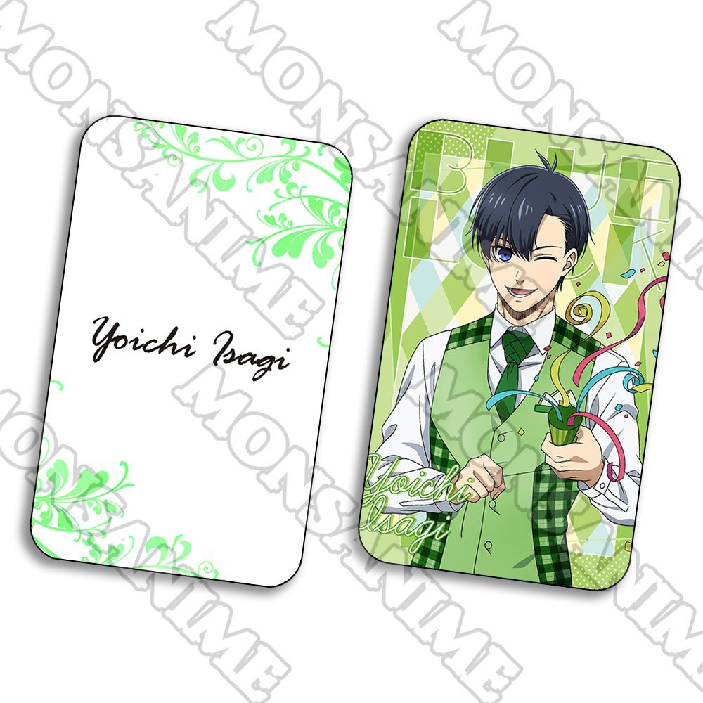 Ảnh card bo góc in hình BLUE LOCK Tiề n đạo số 1 ver BÓNG BAY thẻ bo viền 5*8cm anime chibi sưu tầm