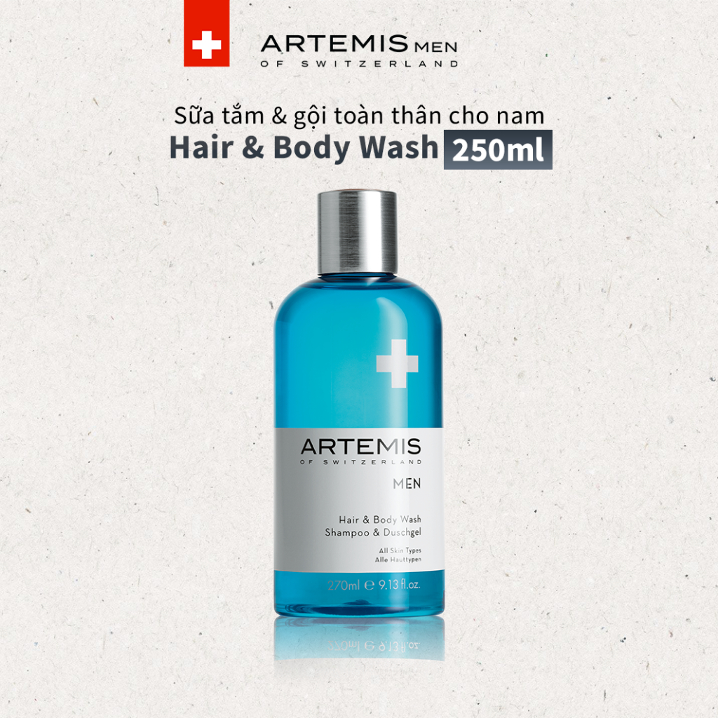 ARTEMIS MEN Hair & Body Wash - Sữa tắm & gội toàn thân cho nam không chứa silicon - Hỗ trợ phục hồi 