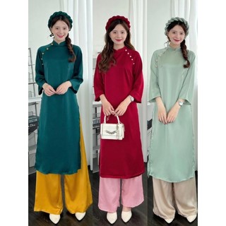 @august3rdstudio / Set áo dài cách tân + quần lưng , kèm mấn đội
