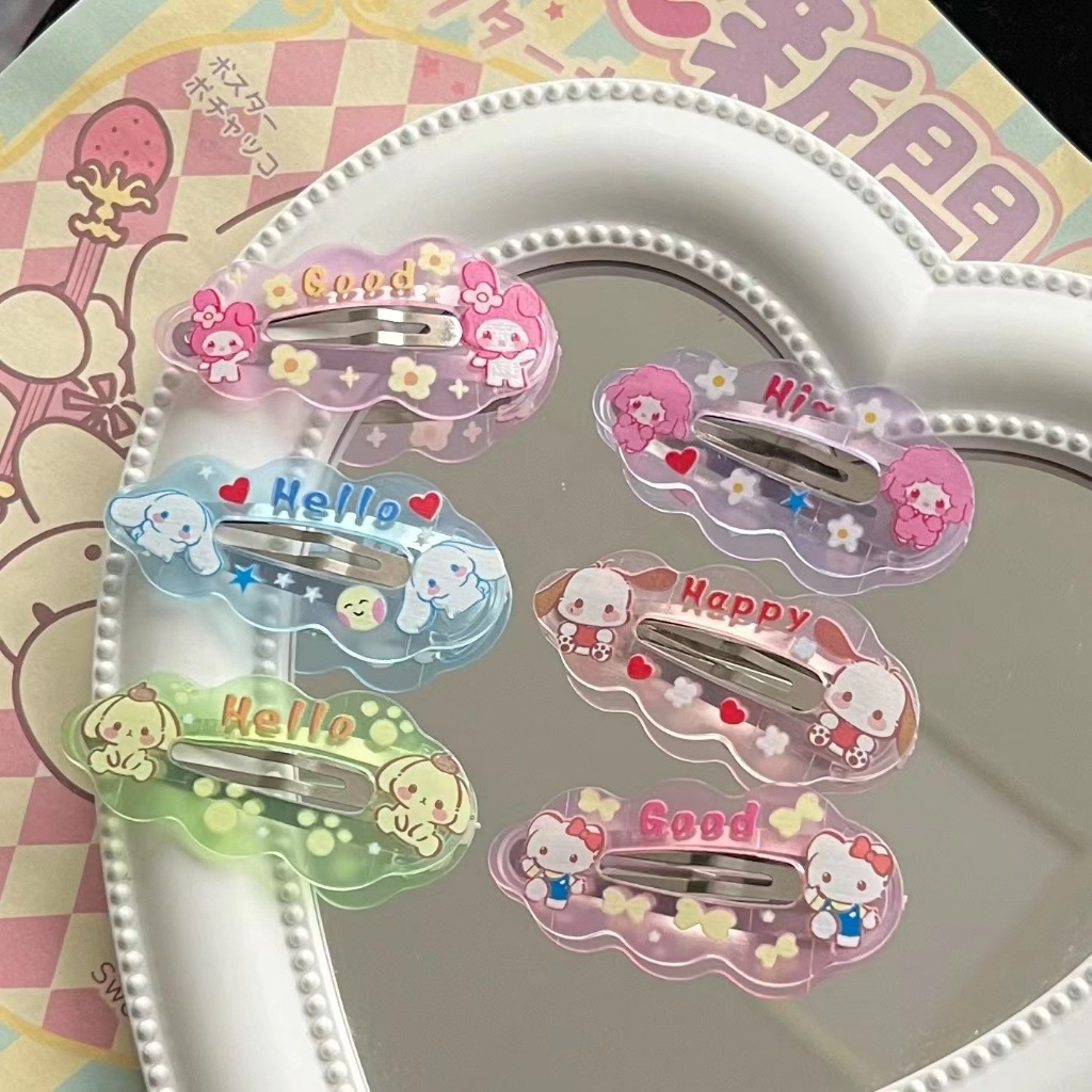 Kẹp tóc đám mây in hình dễ thương cho bé gái