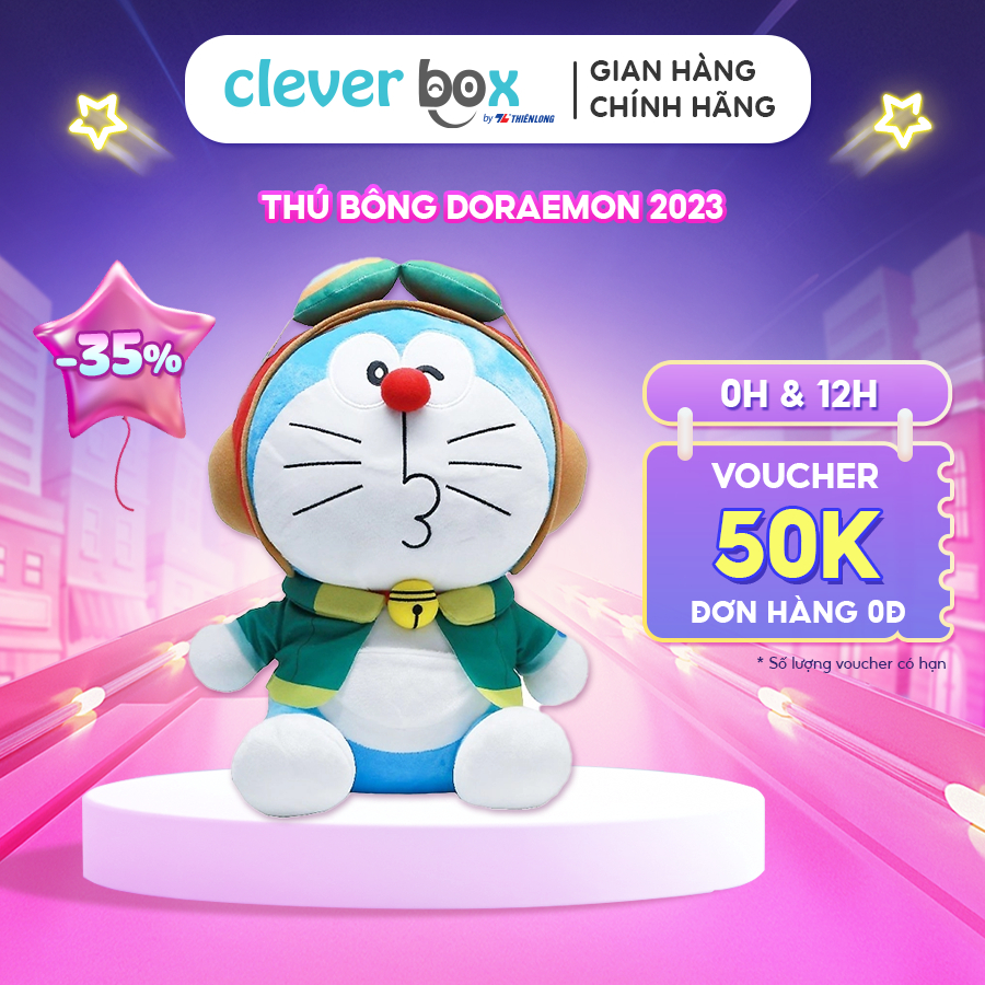 Thú Bông Doraemon Clever Box Phim Nobita Và Vùng Đất Lý Tưởng 2023 (Size S, M)