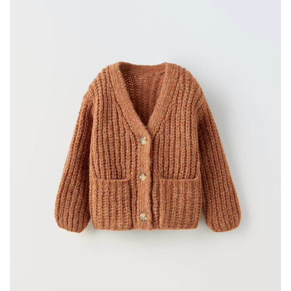 Áo len bé gái Cardigan Trơn 4 Màu