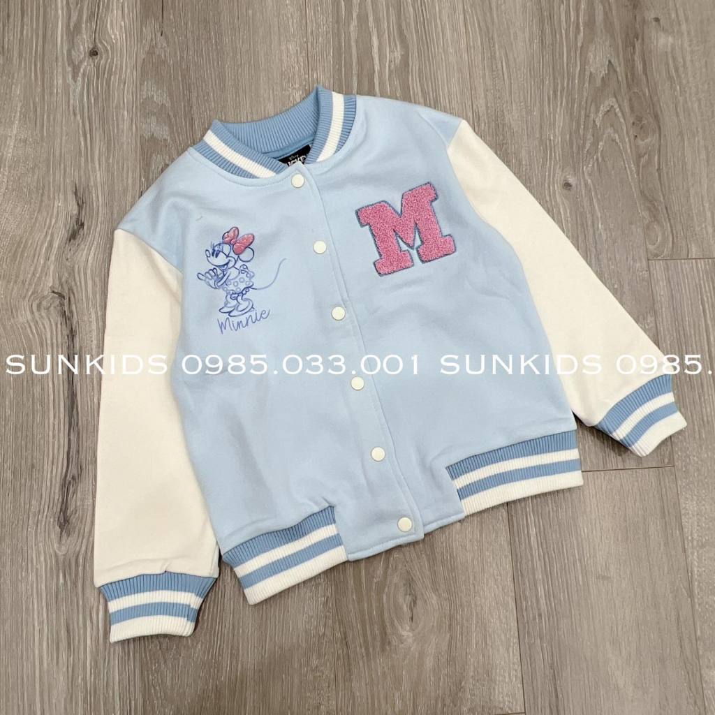 Áo thu đông nỉ bông Phối màu hoạt Hình Mickey