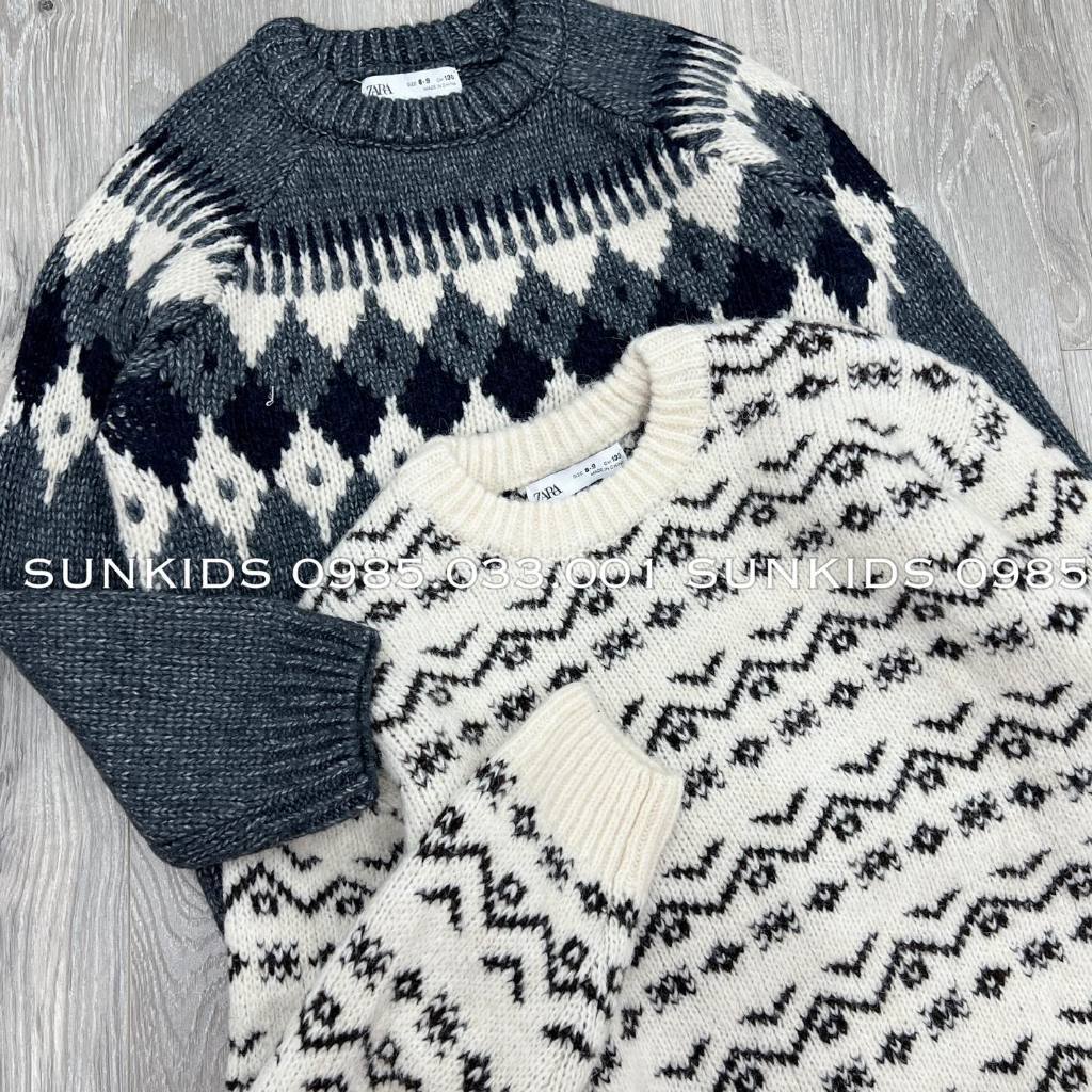 Áo len thu đông họa tiết Jacquard