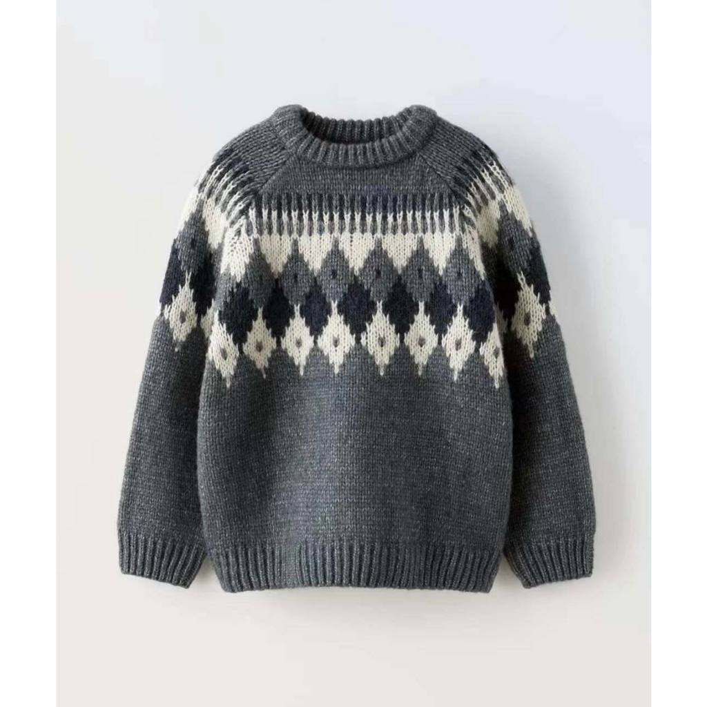 Áo len thu đông họa tiết Jacquard