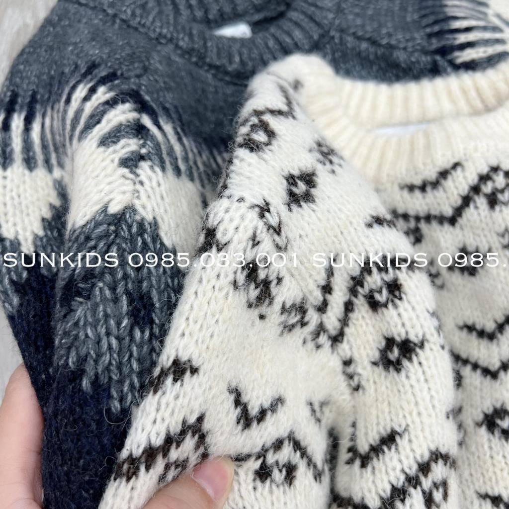 Áo len thu đông họa tiết Jacquard