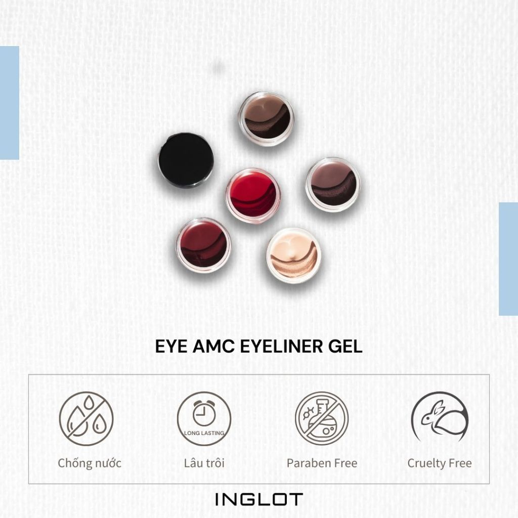 Gel kẻ mắt lâu trôi, lên màu chuẩn Amc Eyeliner Gel Inglot (5.5g)