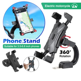  Giá đỡ điện thoại gắn kính chiếu hậu xe máy xe đạp chống rung kẹp điện thoại xoay 360 độ thông dụng 