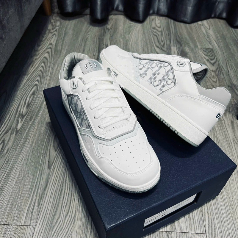 GIÀY SNEAKER DIO B27 LOW TRẮNG XÁM LAI AU CAO CẤP [ Full Box + Free Ship ]