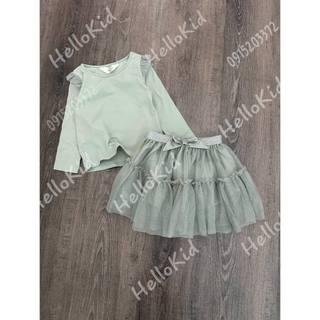 Set váy tuller xanh mint lấp lánh cho bé