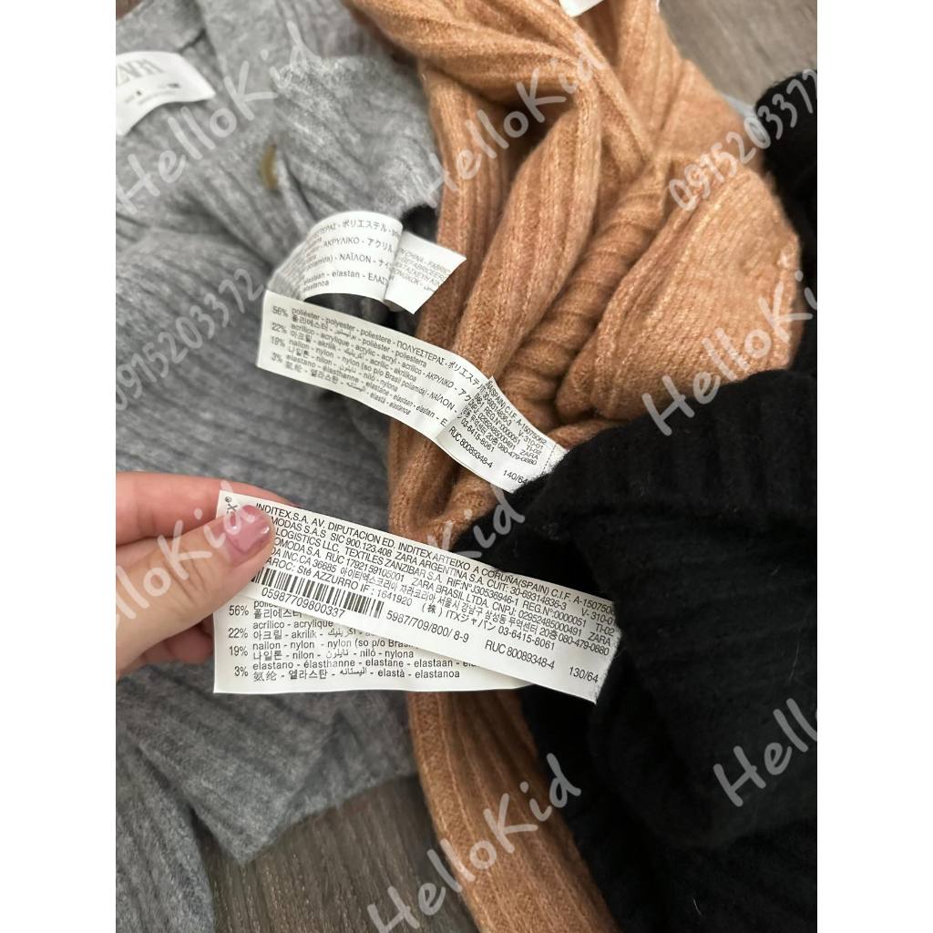 Áo khoác len cardigan gân zxr bé gái