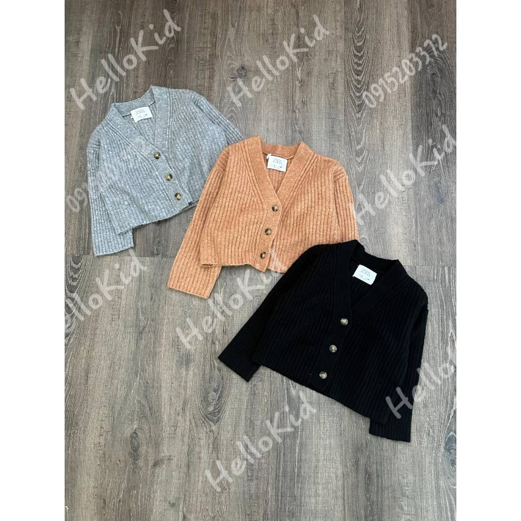 Áo khoác len cardigan gân zxr bé gái