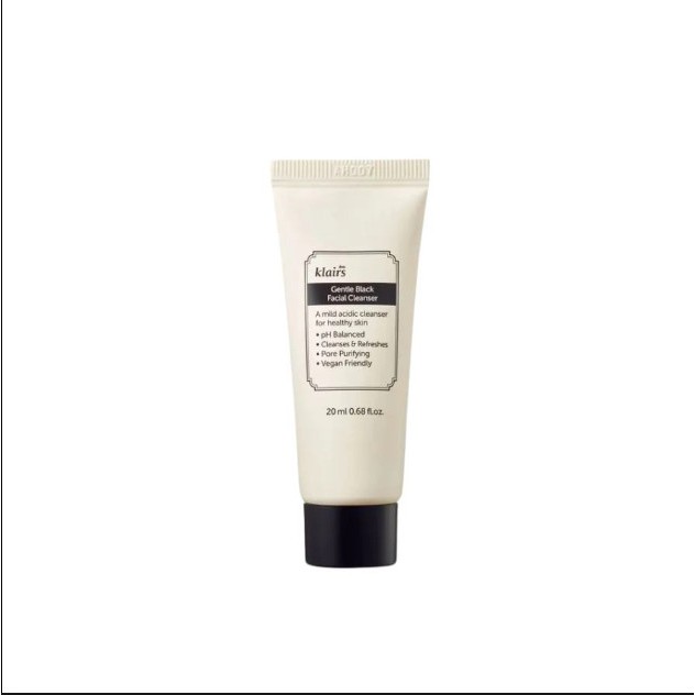 Sữa rửa mặt Klairs Gentle Black Facial Cleanser 20ml (Mini)