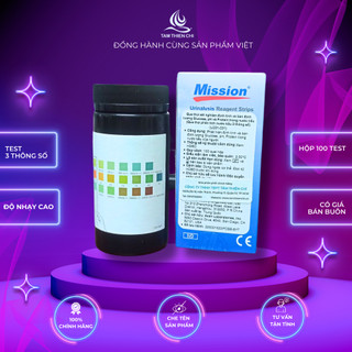 Que thử nước tiểu ACON Mission 3 thông số hộp 100 test