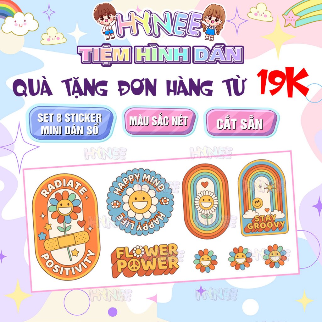 Sticker Note Hoạ Tiết Cute 🌈𝑭𝒓𝒆𝒆𝒔𝒉𝒊𝒑 Decal Ghi Chú Dễ Thương Trang Trí Nhật Ký, Sổ Tay, Tập Vở, Bullet Journal