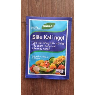 Phân bón Senca Siêu Kali ngọt Senca 31 ( lớn trái, bóng trái, mã đẹp,.. gói 100gam)