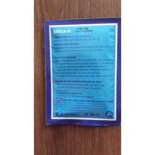 Phân bón Senca Siêu Kali ngọt Senca 31 ( lớn trái, bóng trái, mã đẹp,.. gói 100gam)