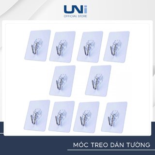 Combo 10 cái móc treo dán tường trong suốt cường lực chịu lực tốt lên tới 10kg