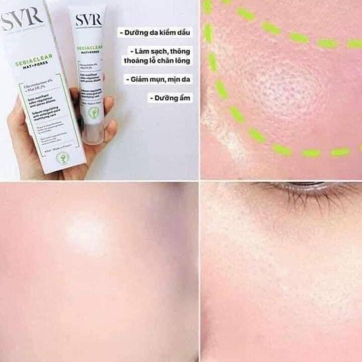 Kem dưỡng S.V.R Sebiaclear MAT+PORES 40ml