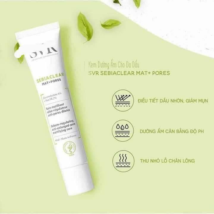Kem dưỡng S.V.R Sebiaclear MAT+PORES 40ml