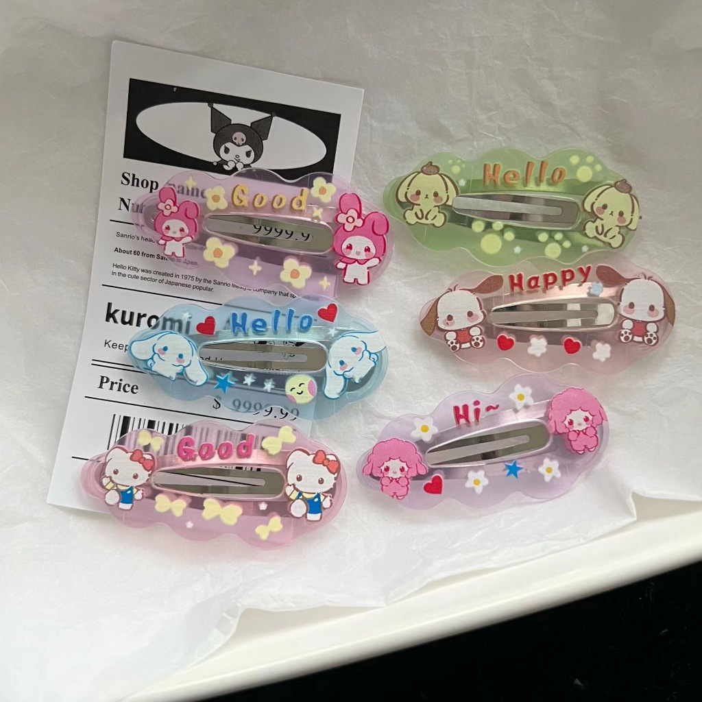 Kẹp tóc đám mây in hình dễ thương cho bé gái