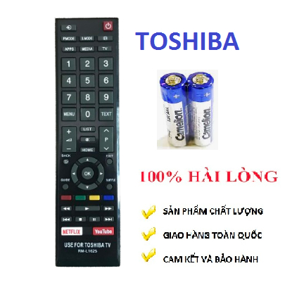 Remote điều khiển tivi toshiba  RM-L1625 smart NETFLIX và youtube hàng tốt