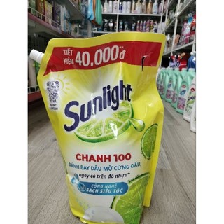 Nước rửa chén Sunlight chanh 100 túi 3.6L