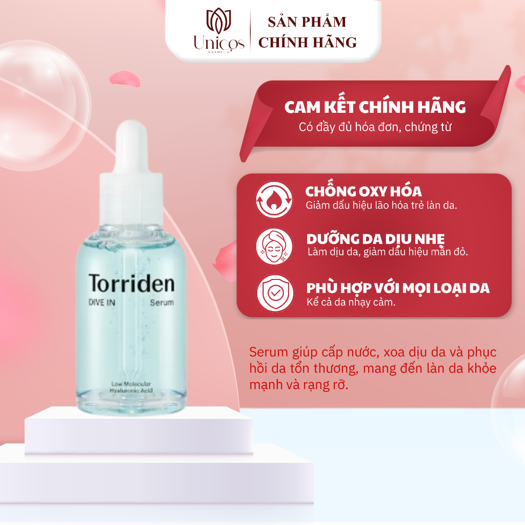 Serum Siêu Cấp Nước Phục Hồi Da Torriden Hyaluronic Acid - Serum Torriden Dịu Da - Tinh Chất Giảm Ửng Đỏ Kiềm Dầu 50ml