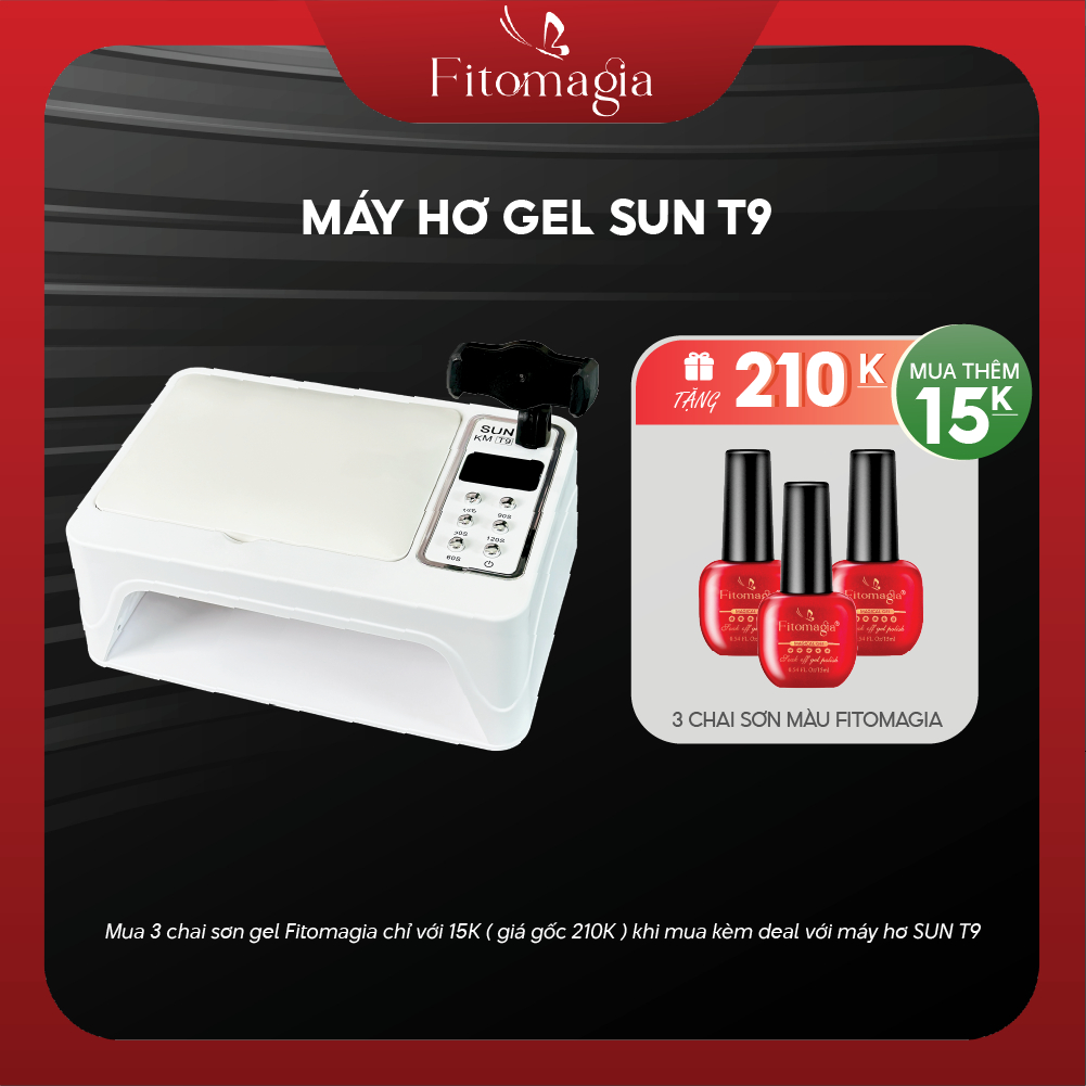 Fitomagia Máy Hơ Gel SUN KM T9 Hàng Chính Hãng, Máy Hơ Móng 96W Bảo Hành 6 Tháng
