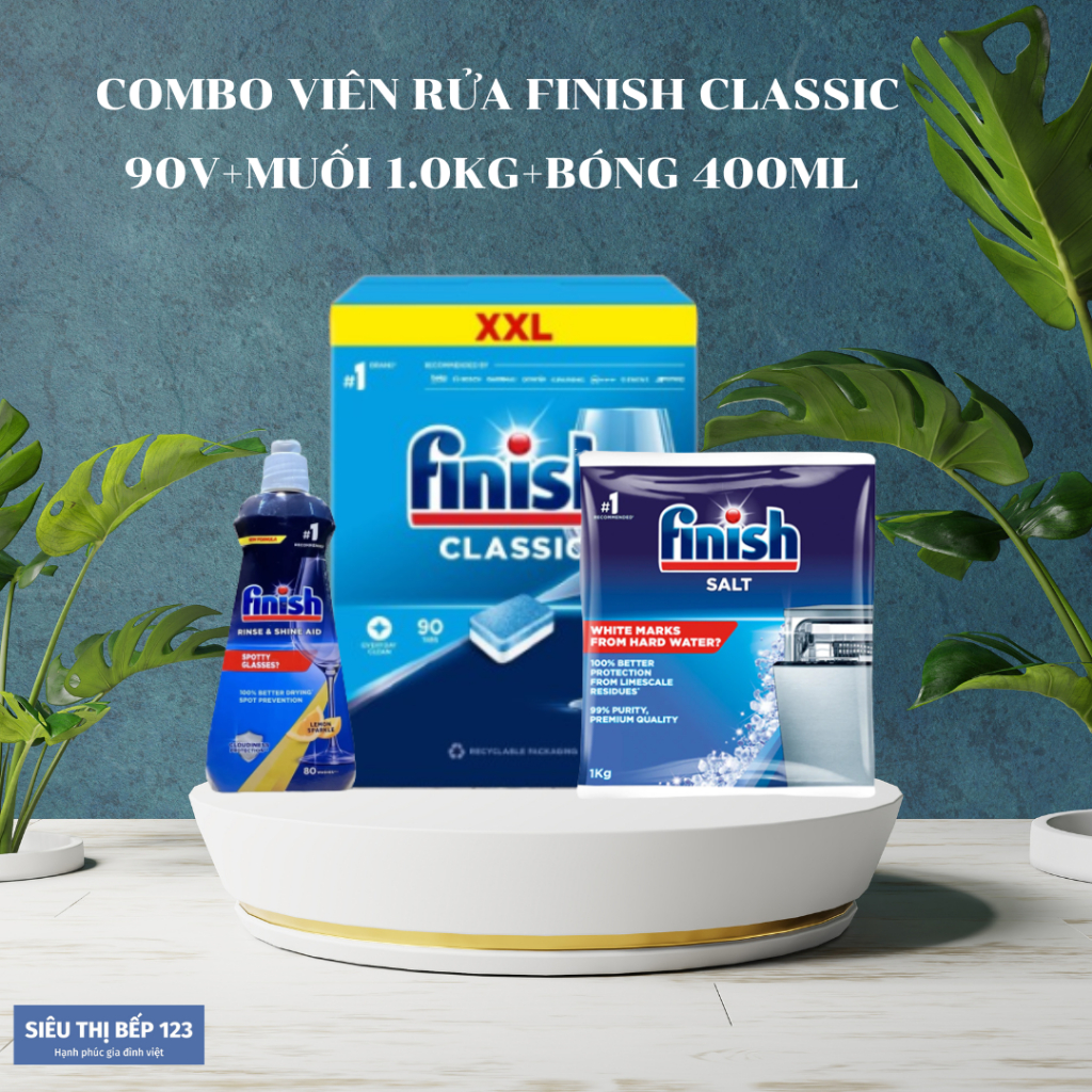 Combo viên rửa chén bát finish nhiều chức năng dùng cho cho máy rửa bát