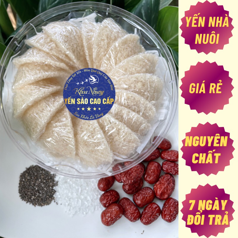 Yến tinh chế vụn tổ nguyên chất 100%(bán theo tổ) tặng táo đỏ, chia Úc, đường phèno