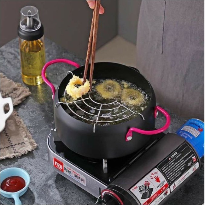 NỒI CHIÊN SÂU LÒNG 18CM KÈM VỈ GÁC NỒI