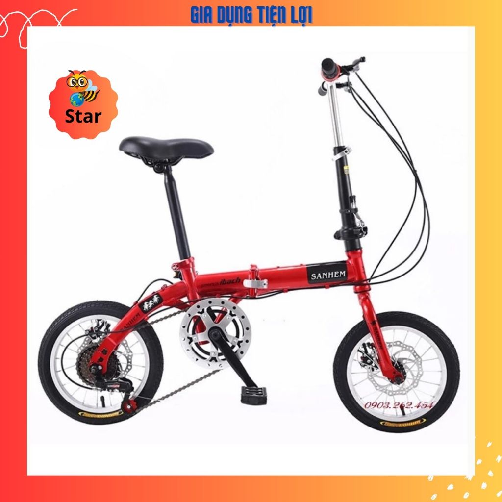 Xe đạp gấp gọn 14inch khung carbon siêu nhẹ SAHEMA dễ dàng sử dụng