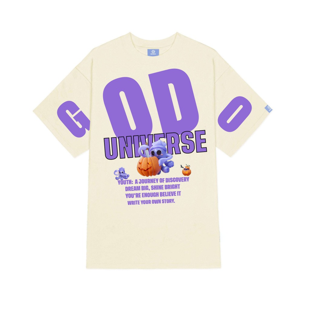 Áo Thun GODO ® Universe Purple Tee - Cream