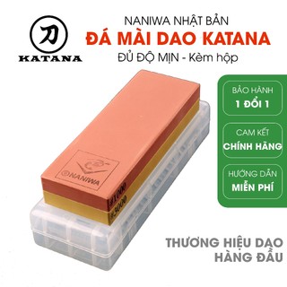 Đá mài dao kéo Nhật bản NANIWA x KATANA đủ độ mịn mài thô, mài sắc, mài mịn (có hộp đựng kèm hướng dẫn sử dụng)