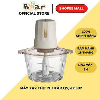 Máy Xay Thịt  Đa Năng Bear 2L QSJ-E03B2,300W, Xay Tỏi Ớt Củ Qủa, Cối Thúy tinh, 2 chế độ,BH 18 tháng