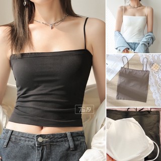 Áo hai dây croptop đệm ngực Tia19. Áo bra hai dây