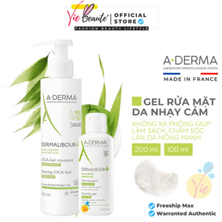 Sữa Rửa mặt dịu nhẹ A-DERMA DERMALIBOUR+ FOAMING GEL - Sữa rửa mặt ADerma cho da nhạy cảm 250ml