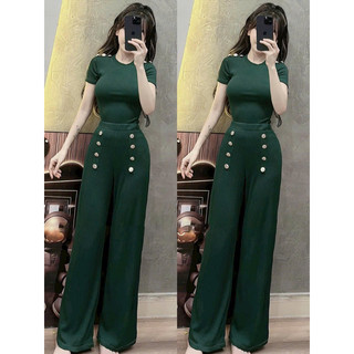 Set bộ quần dài đóng nút ( kèm ảnh thật)