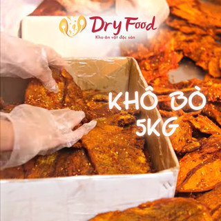 Thùng 5kg khô bò miếng Củ Chi Dry Food miếng mềm
